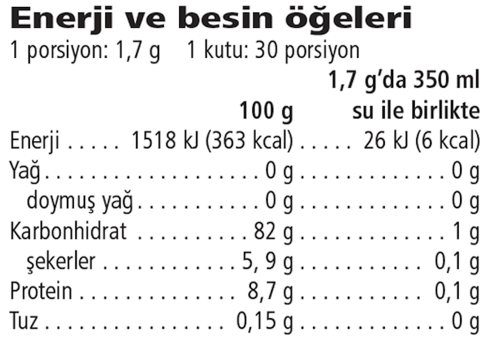 Çay ve Bitki Ekstreli Aromalı İçecek Tozu