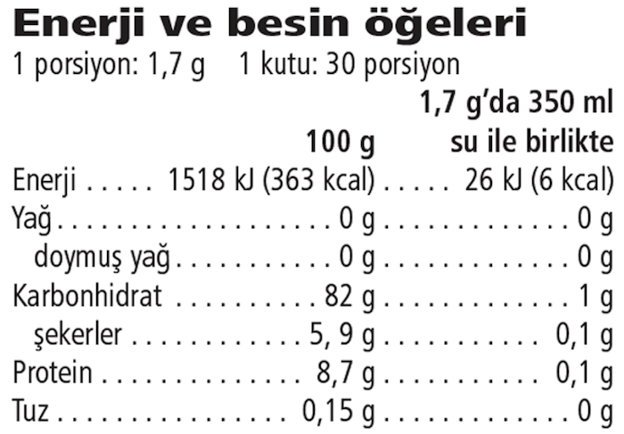 Çay ve Bitki Ekstreli Aromalı İçecek Tozu - Klasik