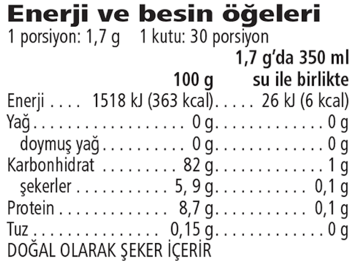 Çay ve Bitki Ekstreli Aromalı İçecek Tozu - Limon